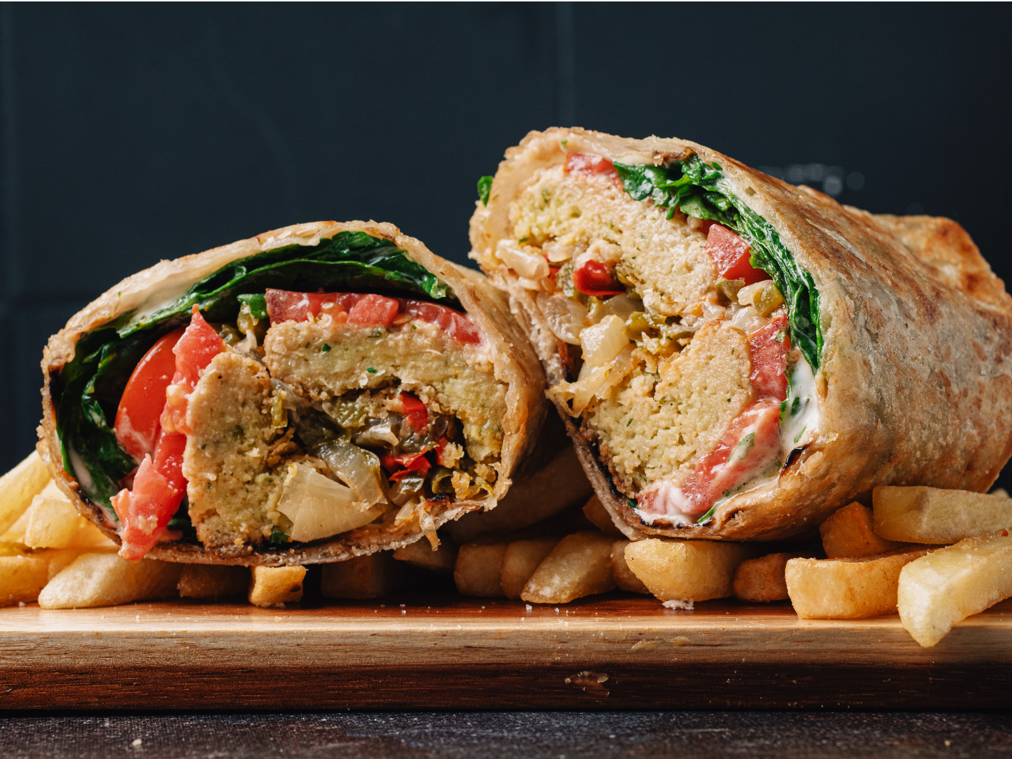 Wrap veggie (De Falafel O Berenjenas Asadas)