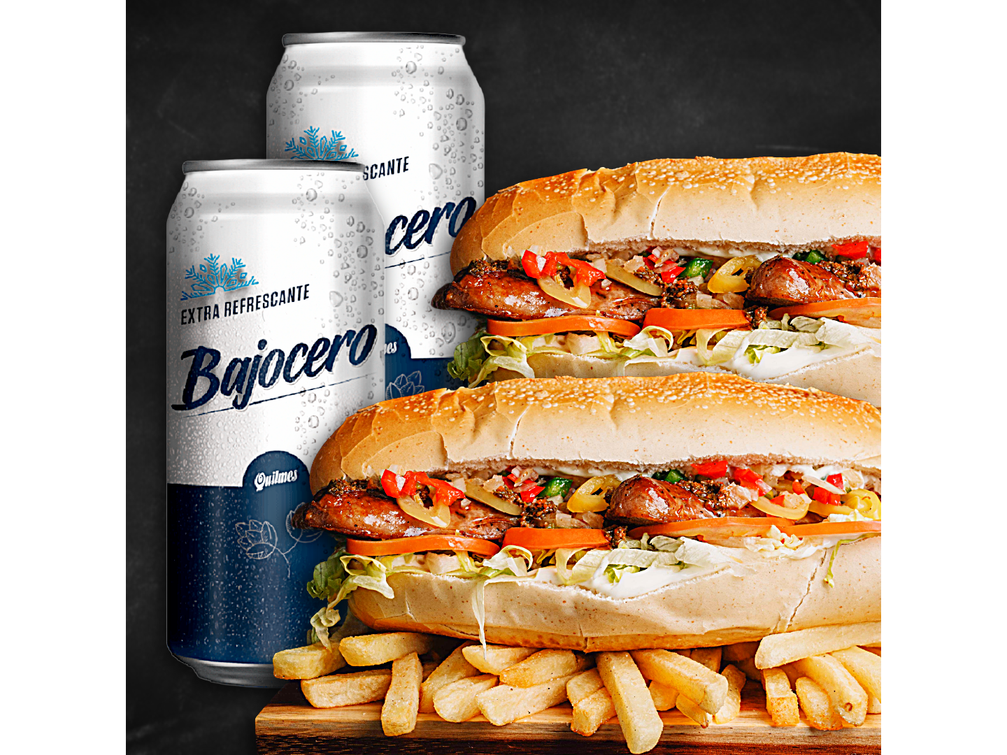 2 Chori XL + 2 Quilmes Bajo Cero 473 cc