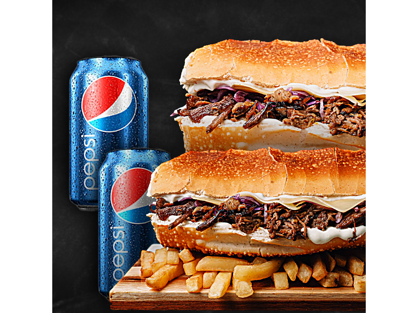 2 Braseados de ternera + 2 Pepsi 354 cc