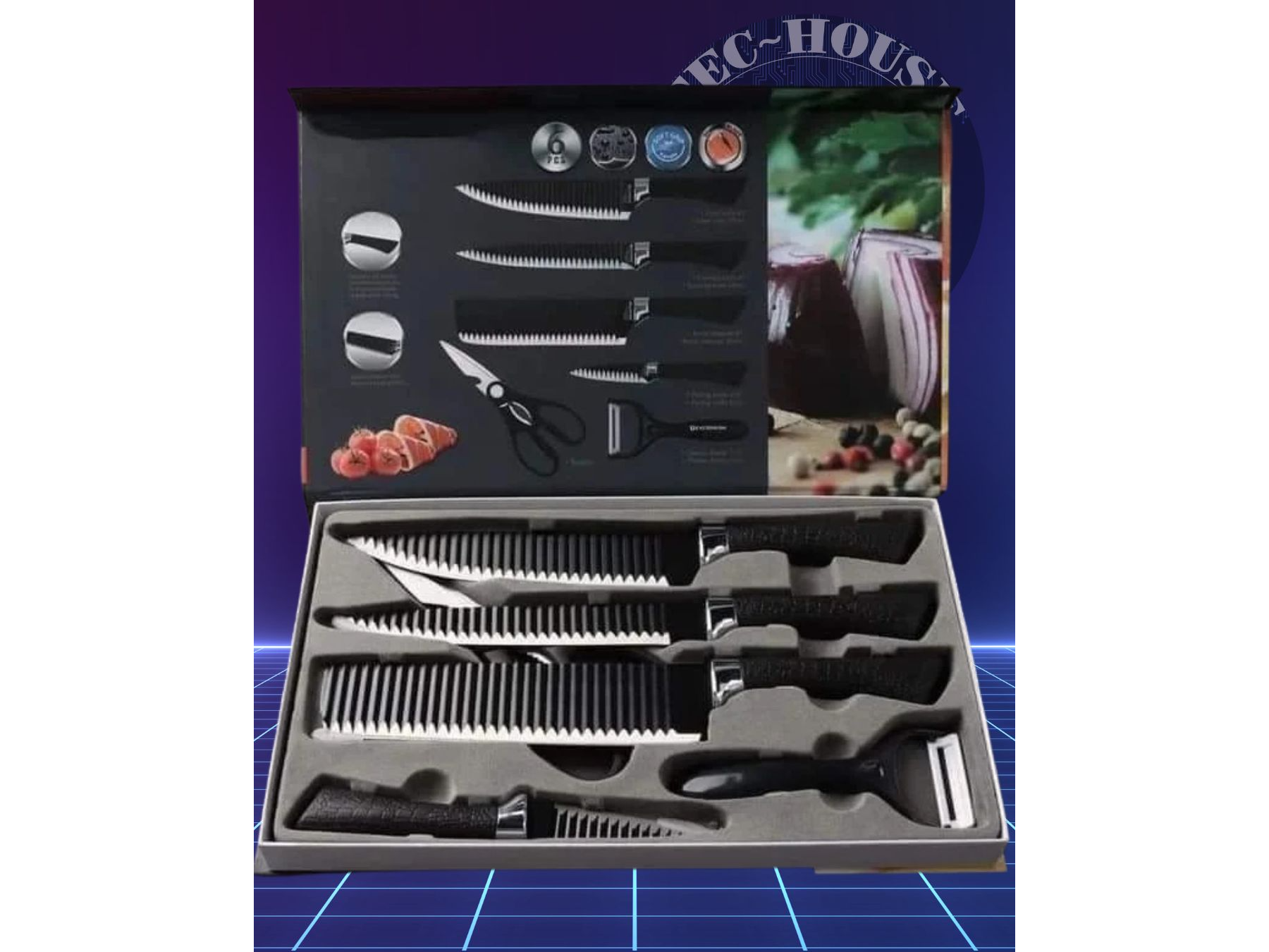 Set Cuchillos Cheff 6 piezas