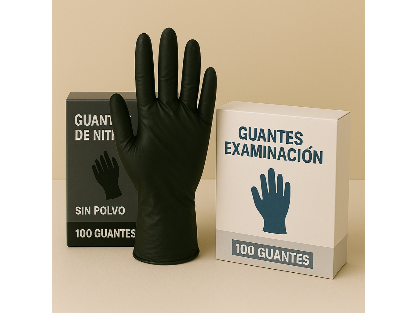 GUANTES NITRILO / EXAMINACION / POLIPROPILENO