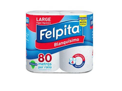 HIGIENICO FELPITA 80 MTS X 10 PAQUETES