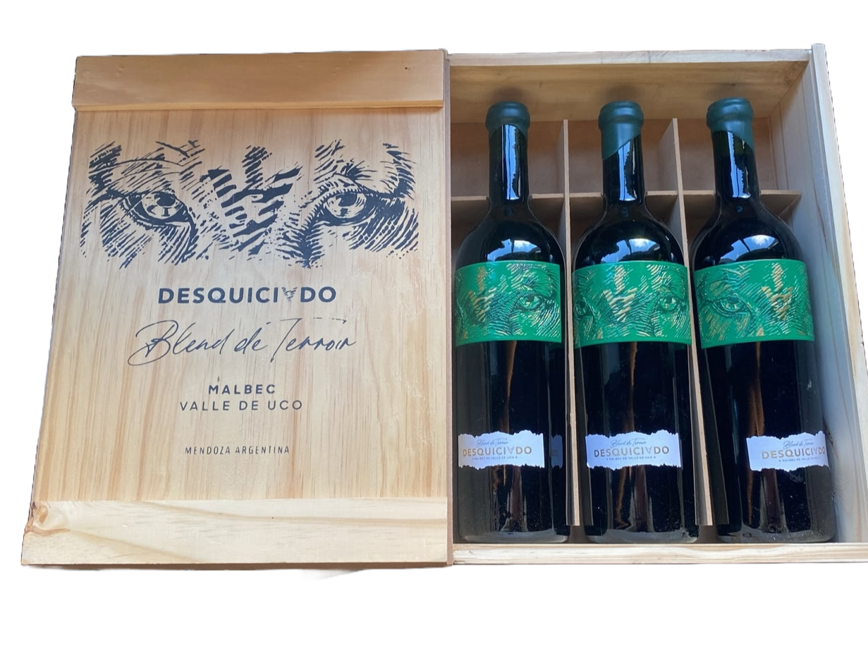 Desquiciado Alfa Malbec x3 + Estuche Madera