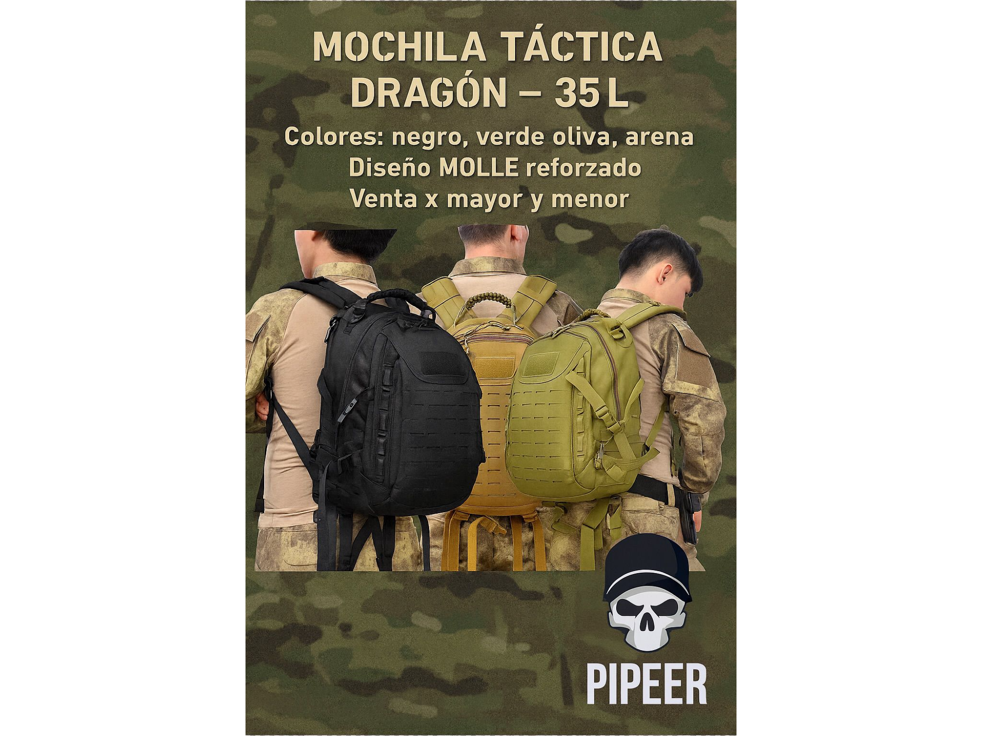 MOCHILA TÁCTICA DRAGÓN 35L