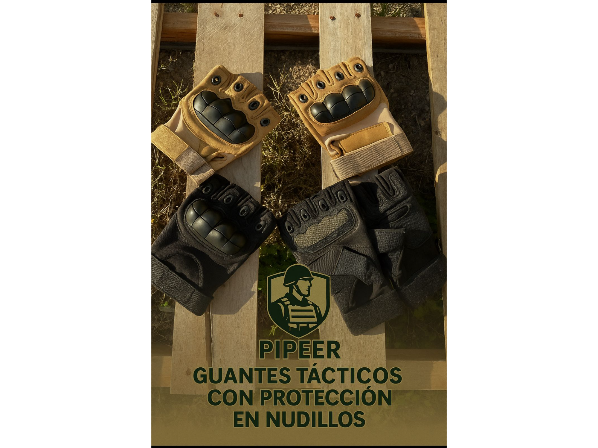 GUANTES TÁCTICOS MEDIO DEDO