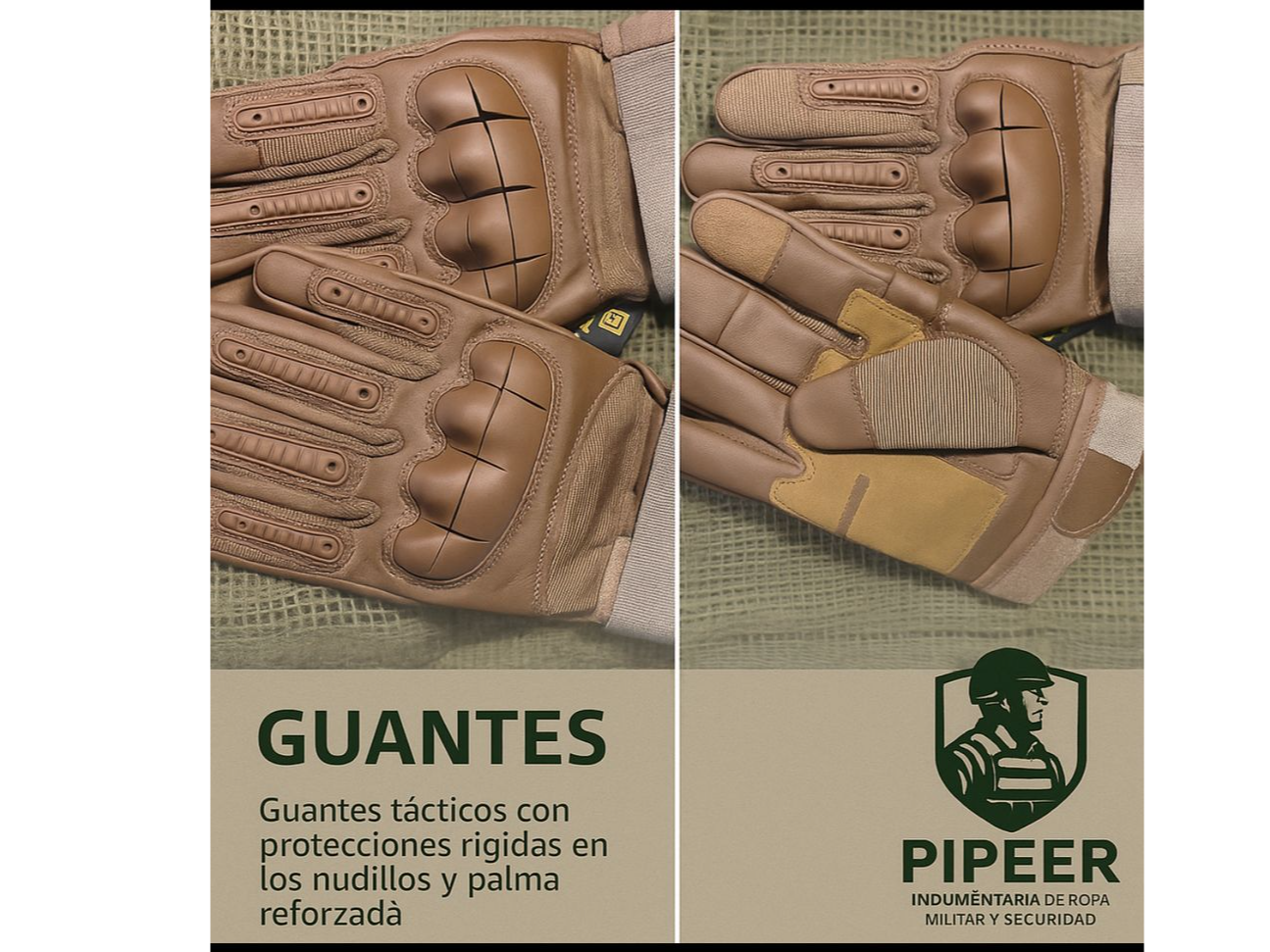 GUANTES TÁCTICOS CON PROTECCIÓN RÍGIDA