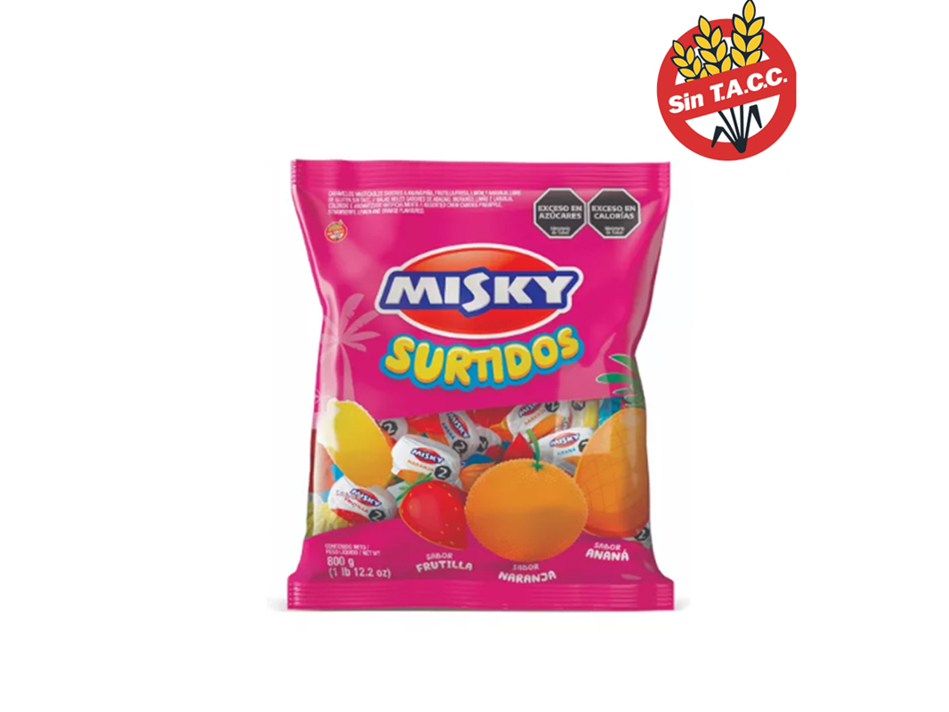 Caramelo masticable Misky surtido 800gr