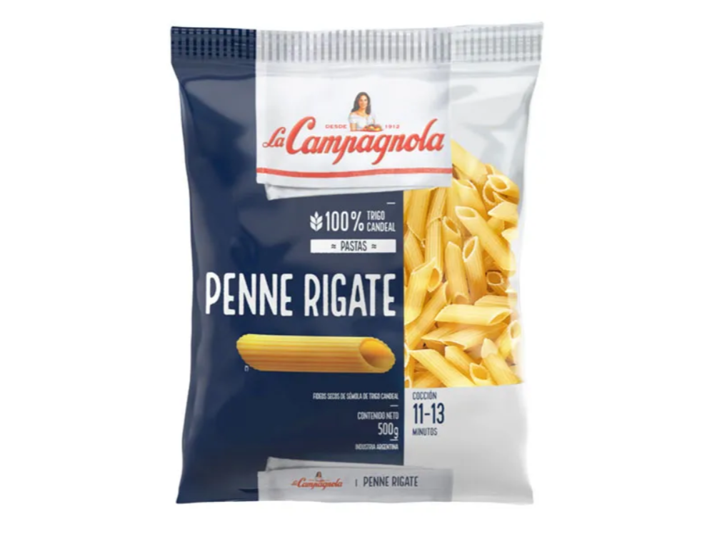 Fideos Penne Rigate La Campagnola  500gr