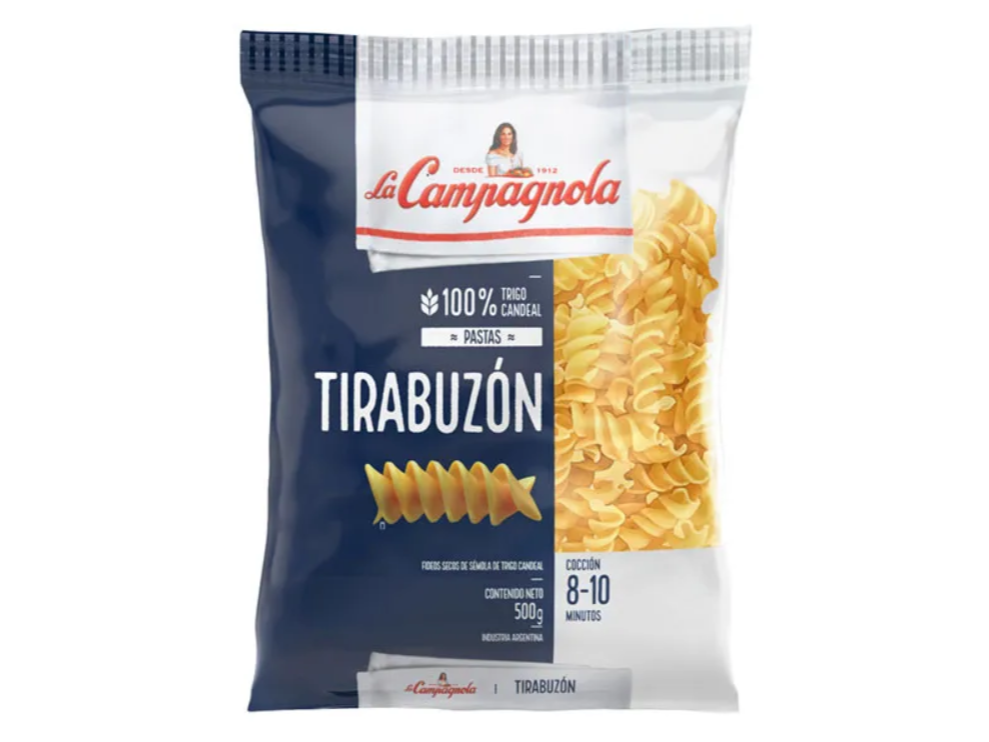 Fideos Penne Tirabuzón La Campagnola  500gr