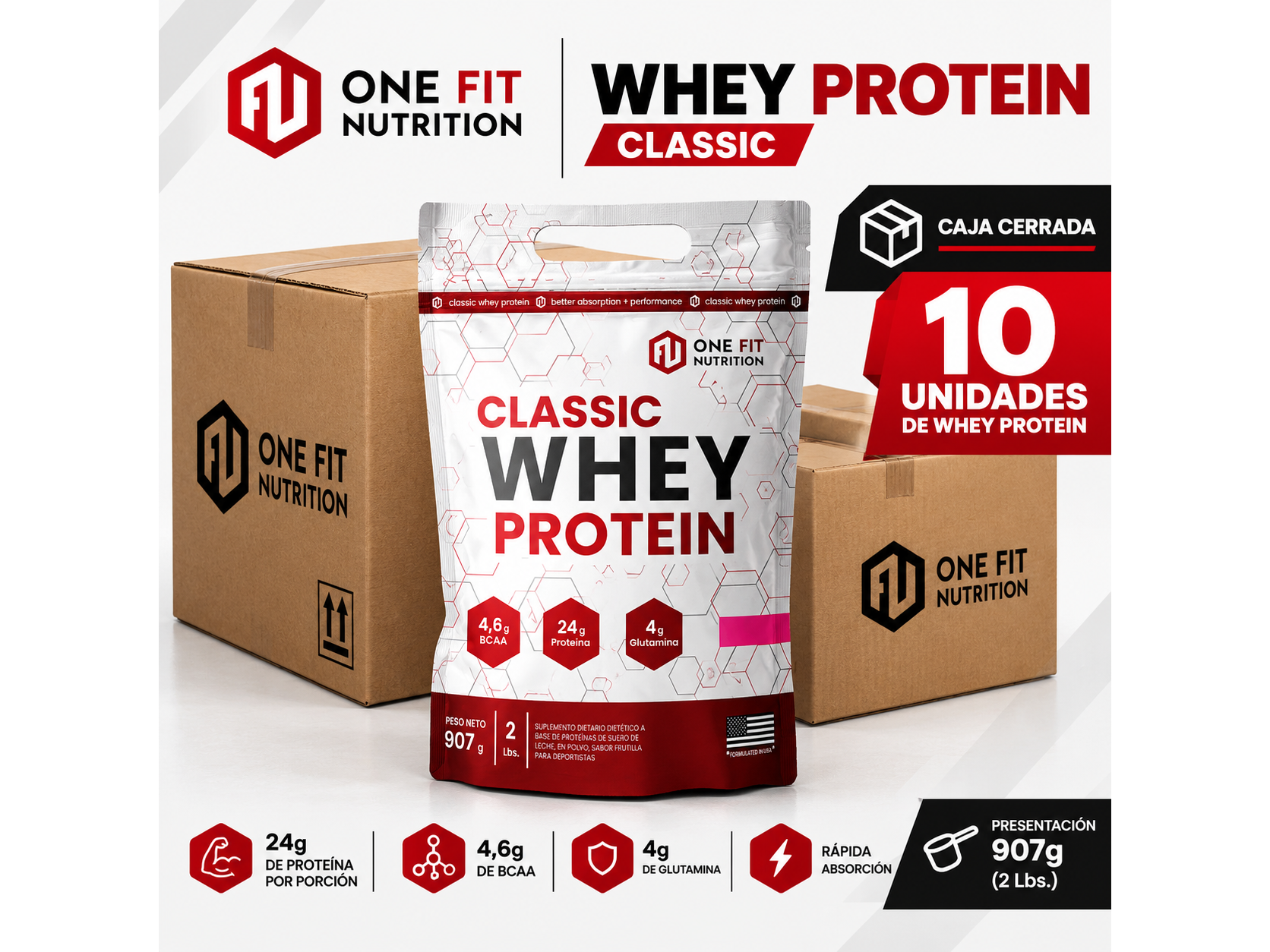 x10 Classic Whey 2 lbs de One Fit