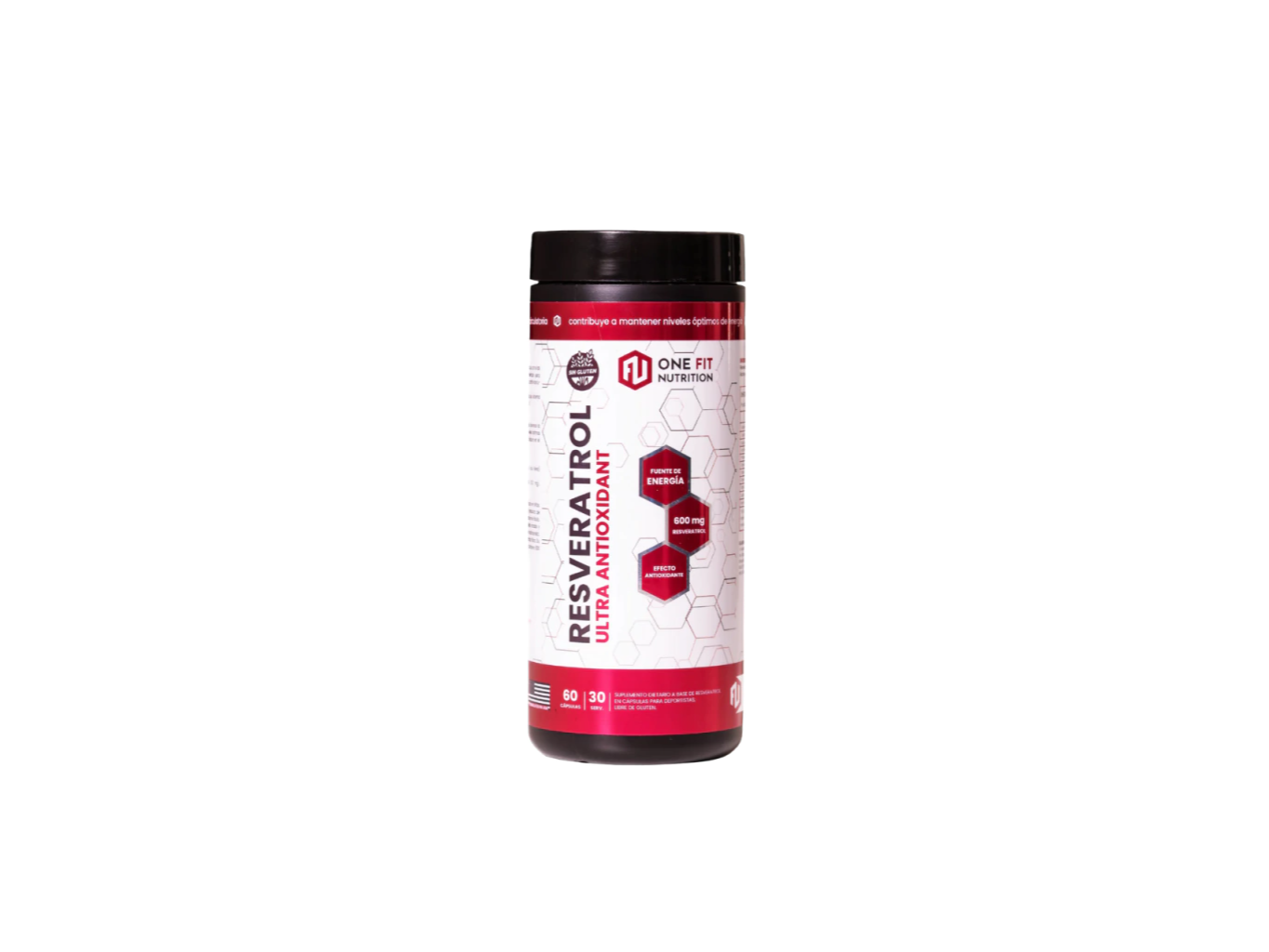 Resveratrol x 60 capsulas - One Fit  (Cada 12 u, 1 Gratis. 13 U total)