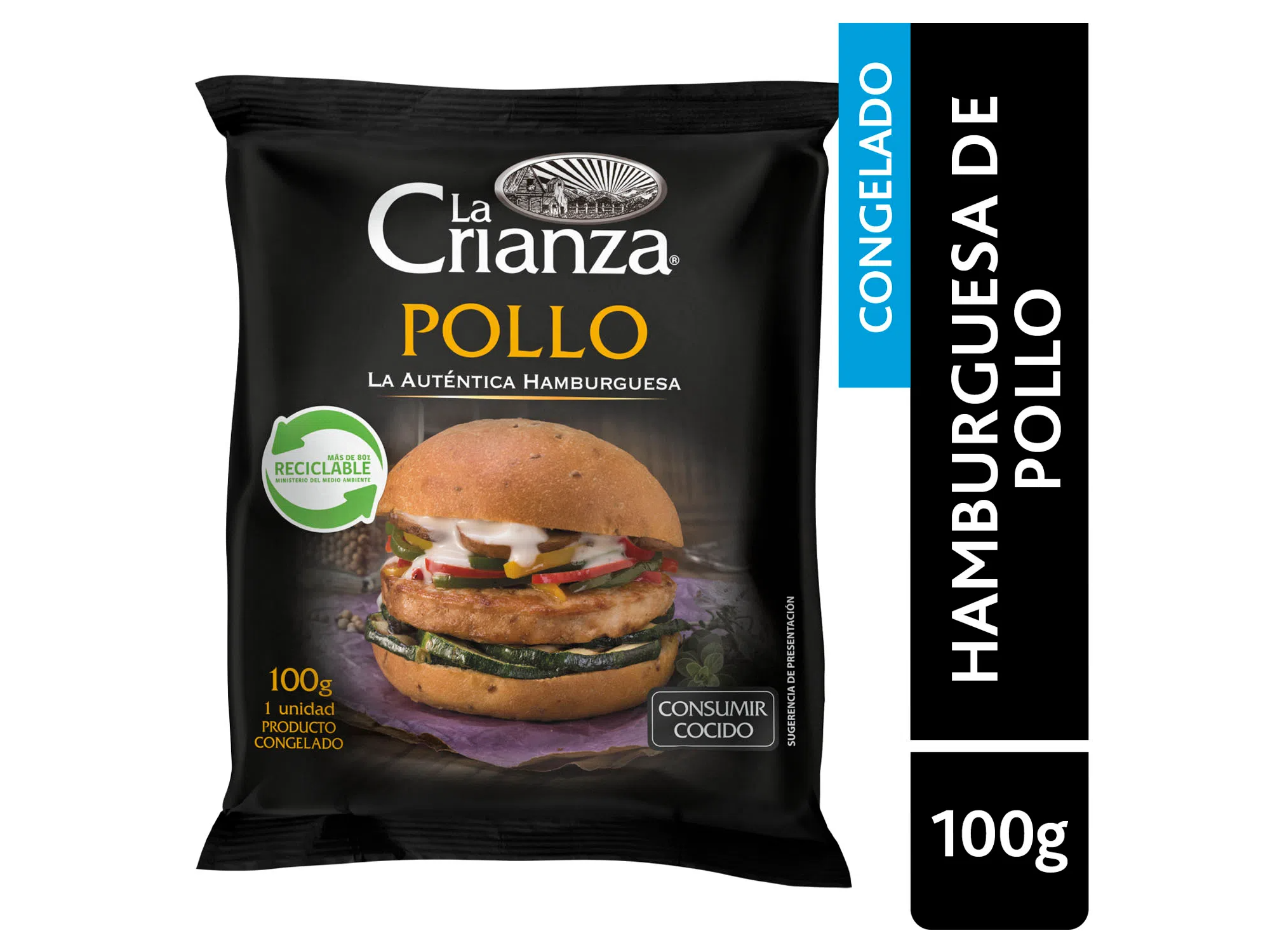 Hamburguesa pollo 100 gr La crianza
