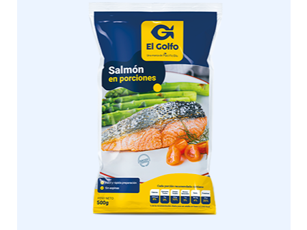 Salmon porción con Piel 500 grs