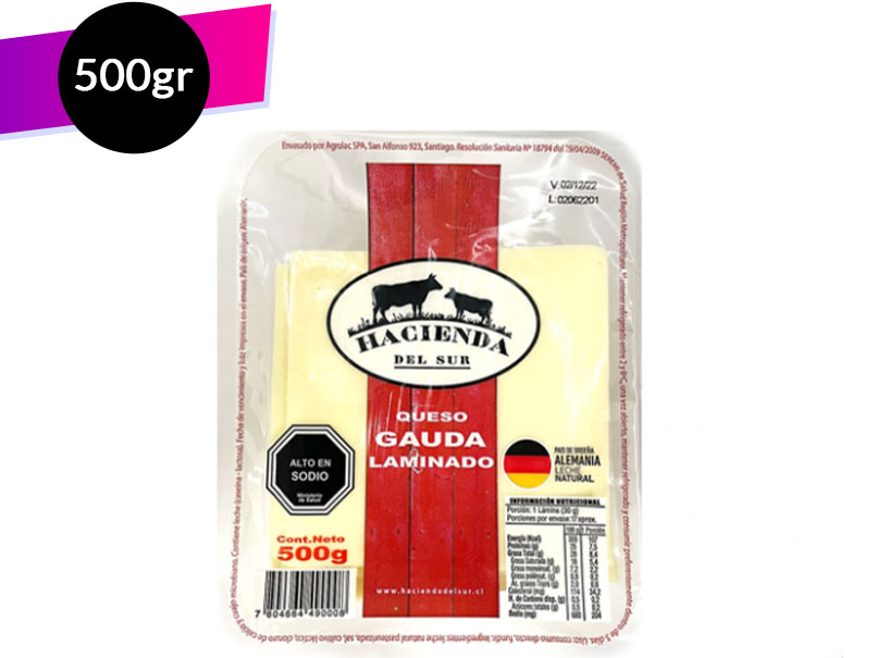 Queso Gauda Laminado 500 grs