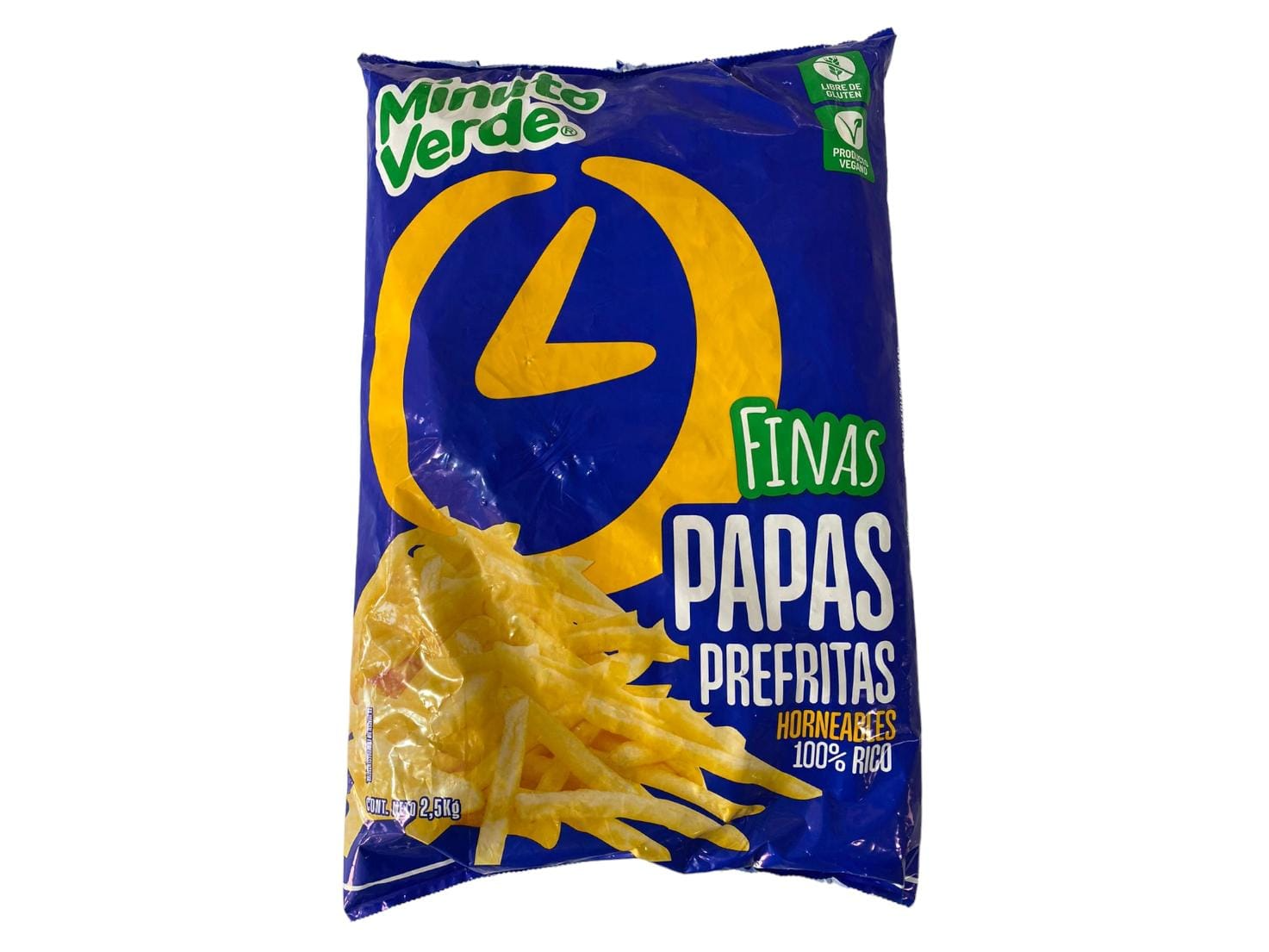 Papa Prefrita Fina Minuto Verde 2,5 kg