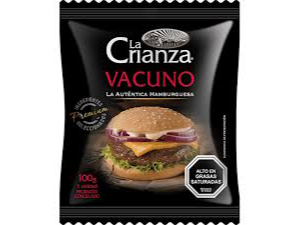 Hamburguesa Vacuno 100 gr La Crianza
