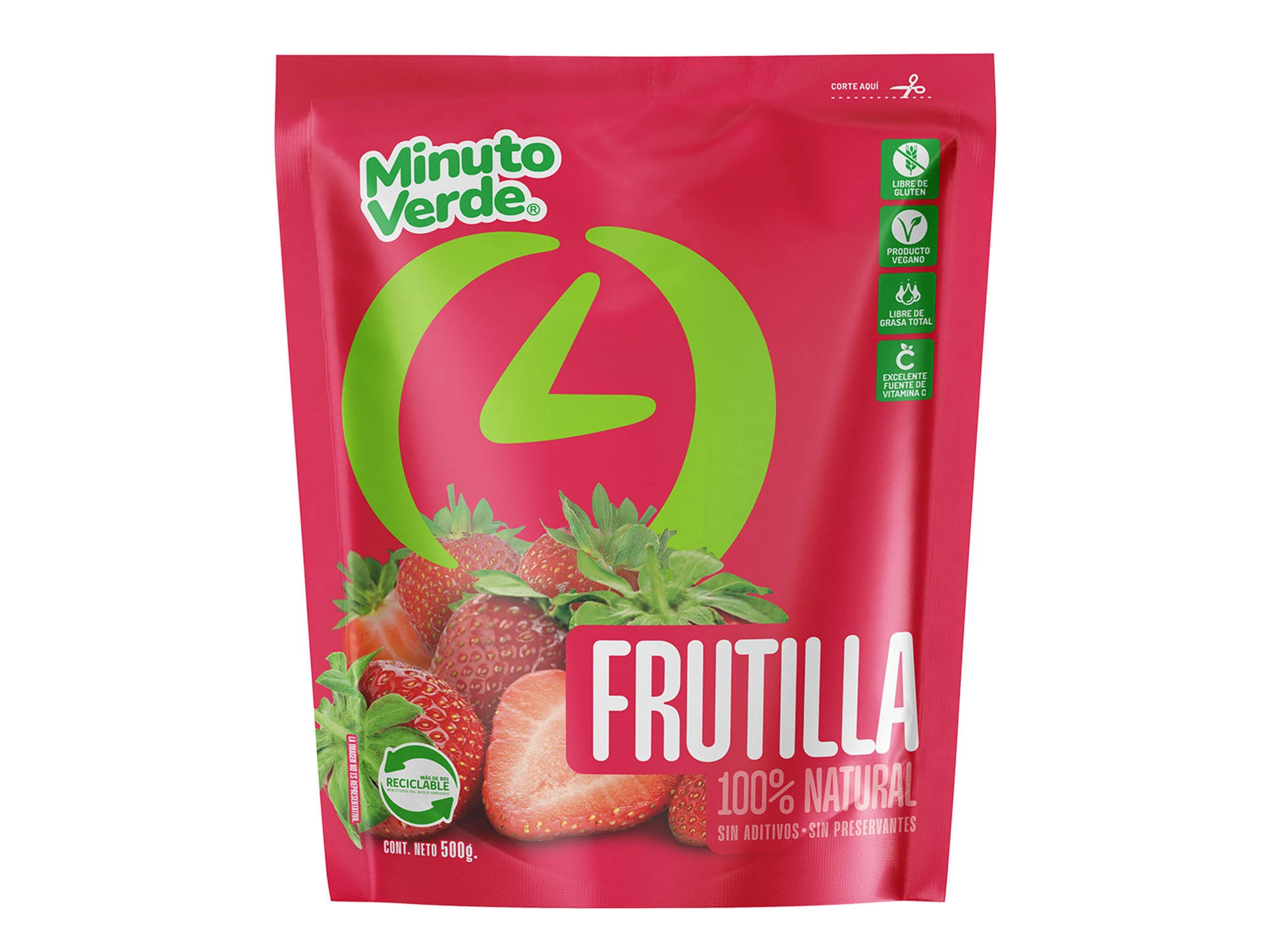 Frutillas 500 gr Minuto verde