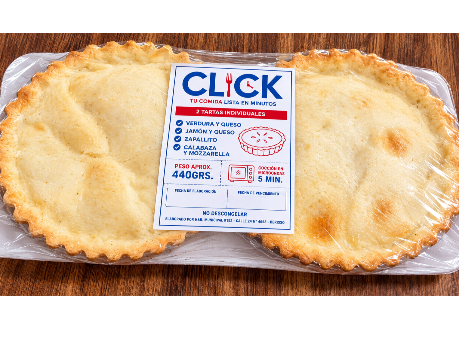 Packs de 5 tartas dobles para tener en el freezer