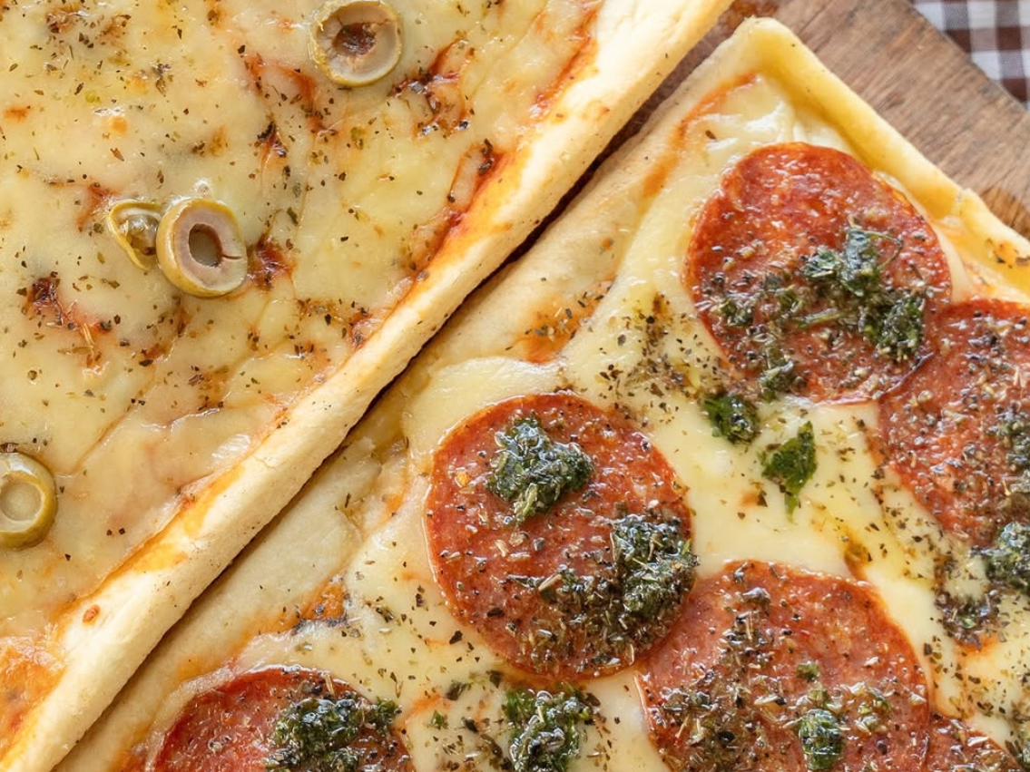 Pack de 6 pizzas rectangulares