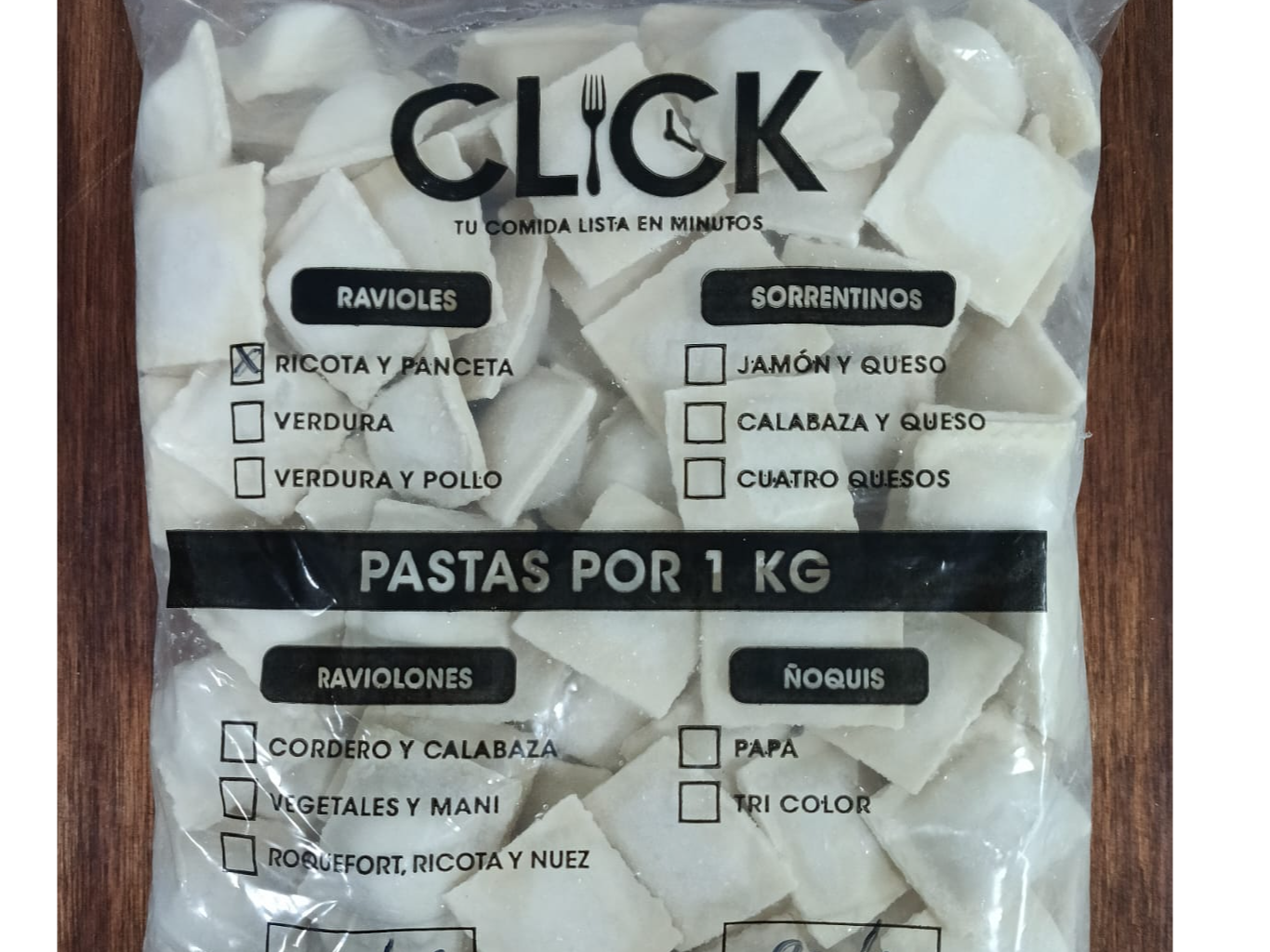 ravioles de ricota y panceta