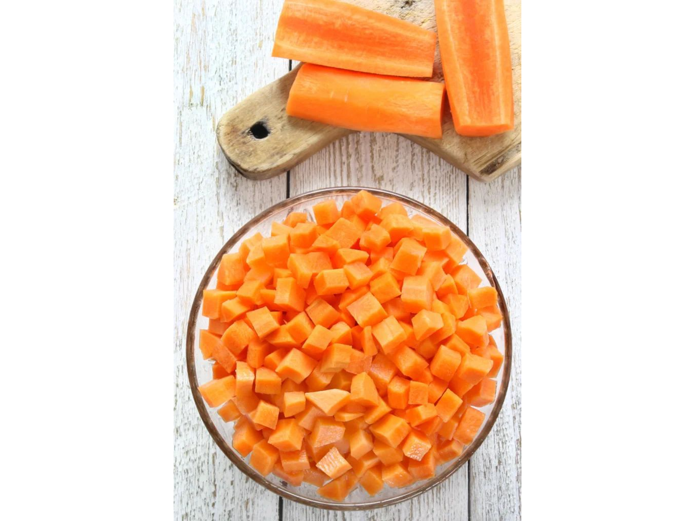 Zanahorias en cubos