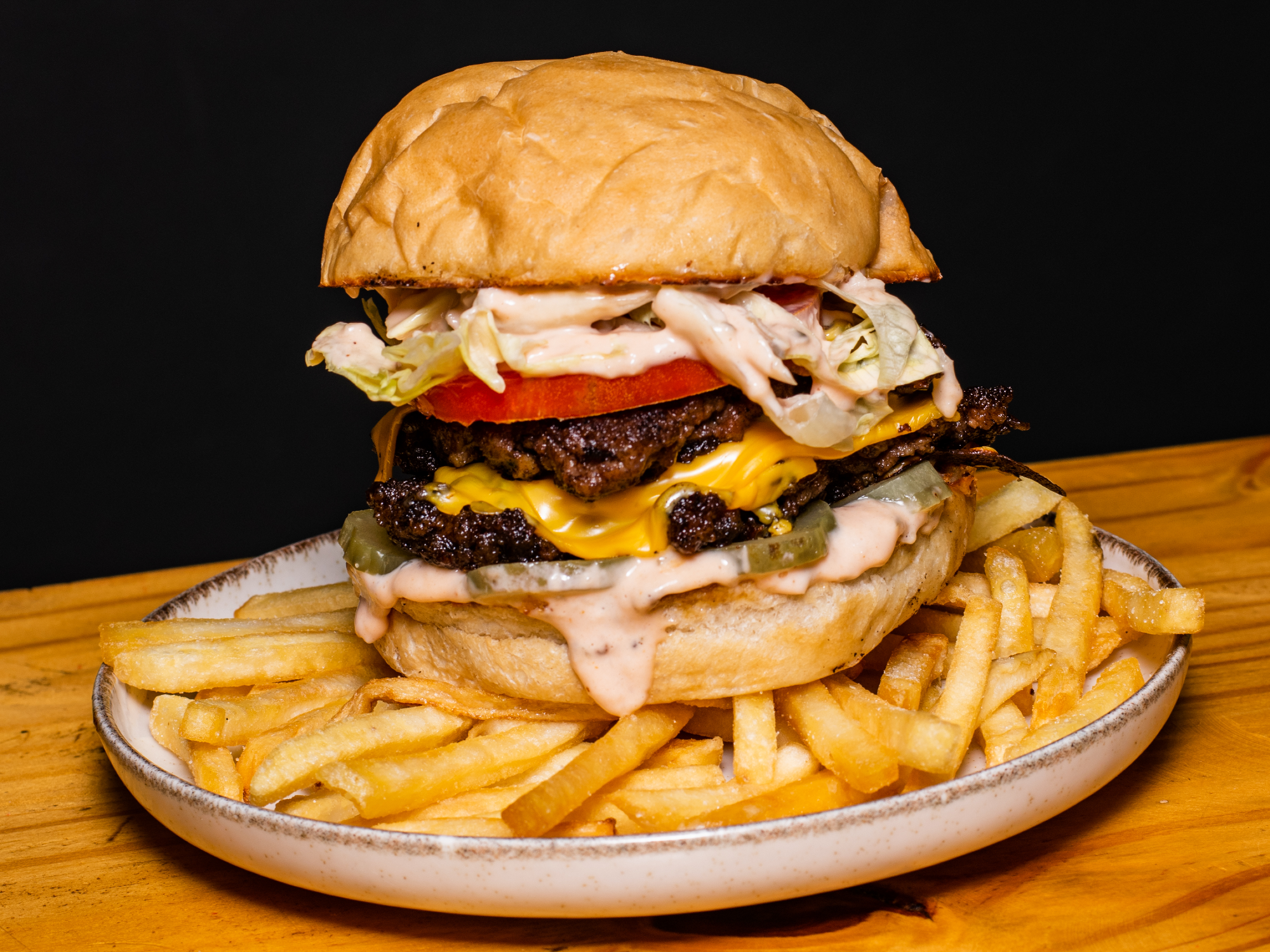 Clásica TRIPLE + Papas