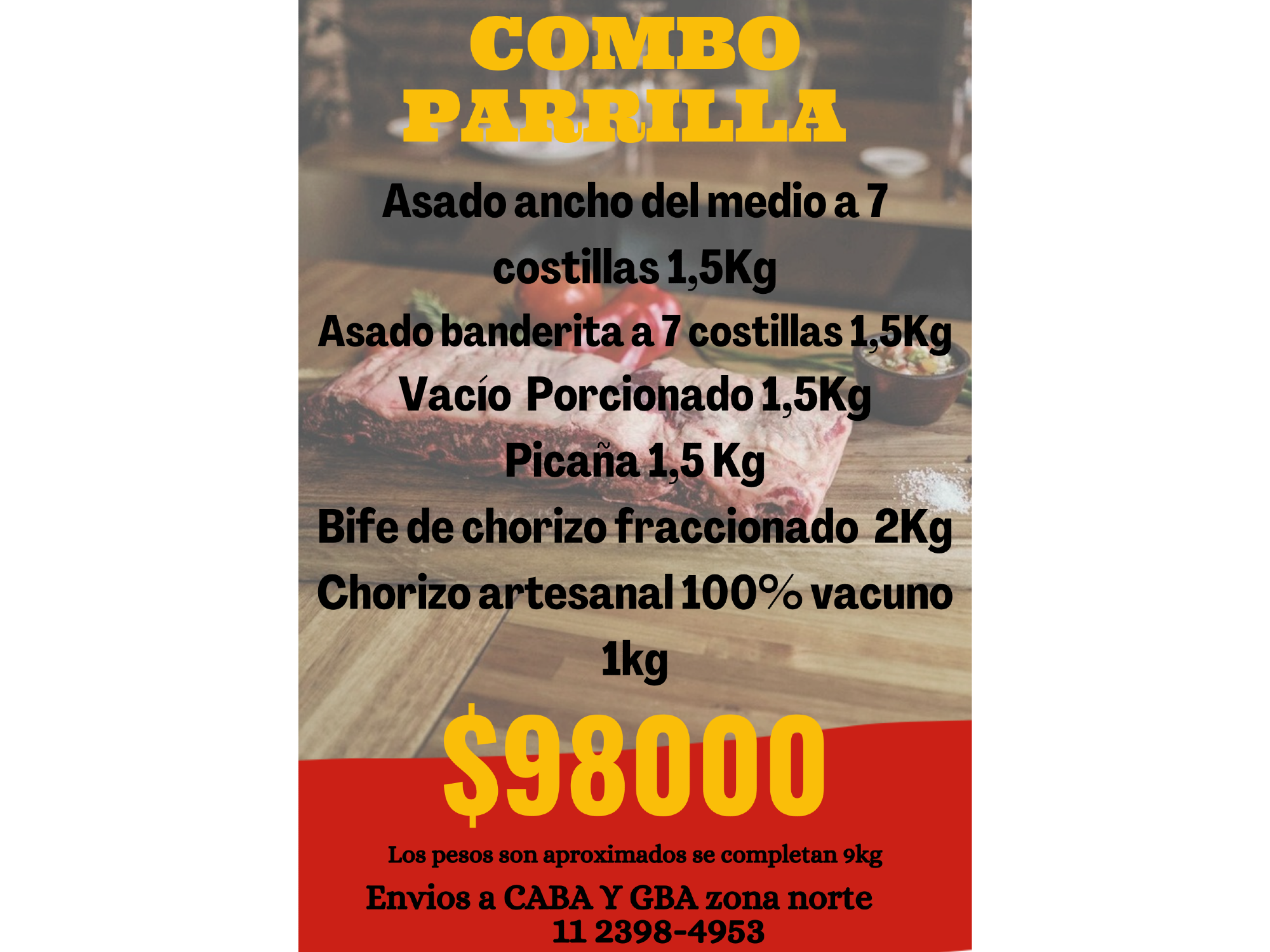 Combo Parrilla