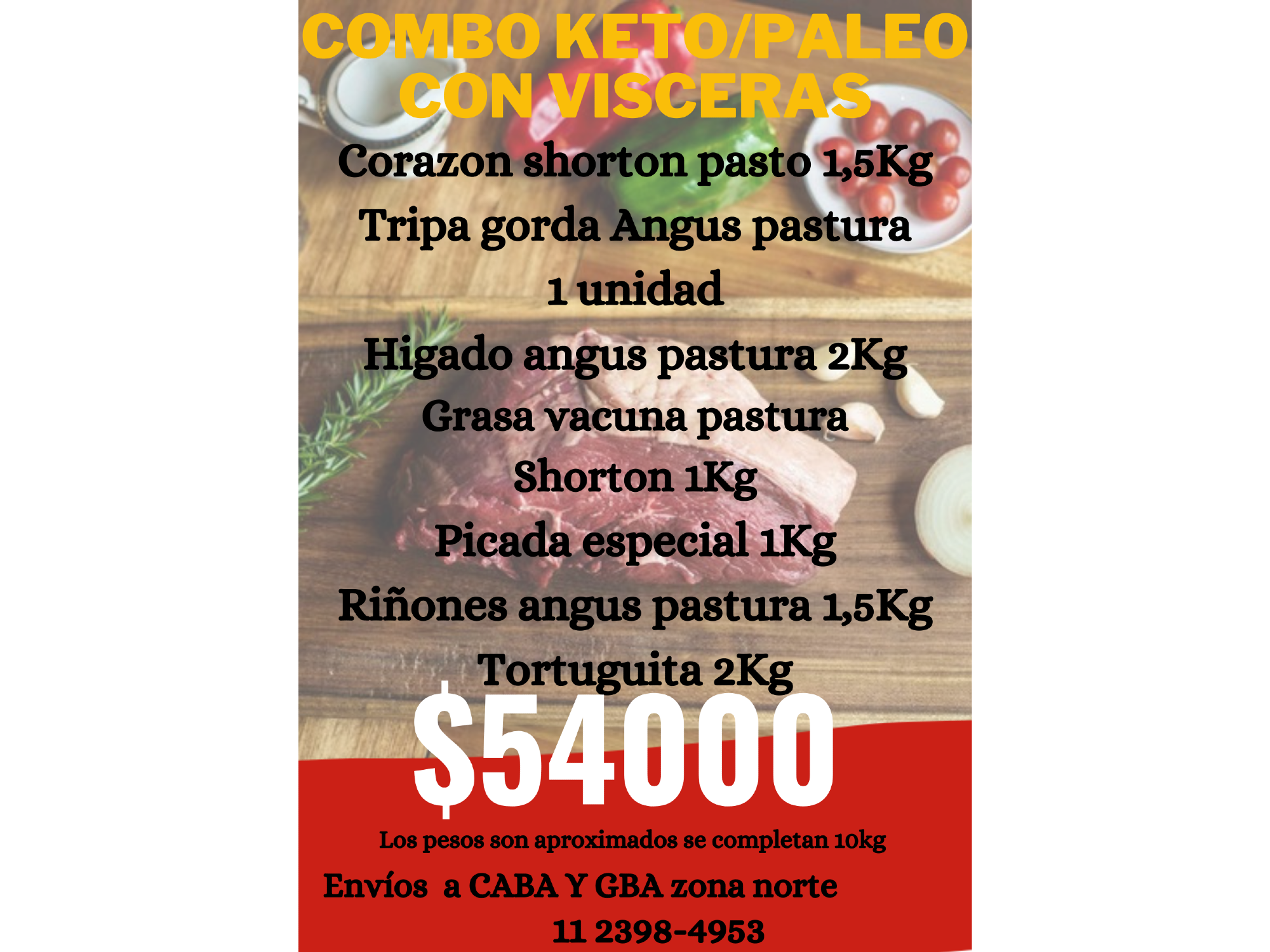 Combo keto/paleo con visceras