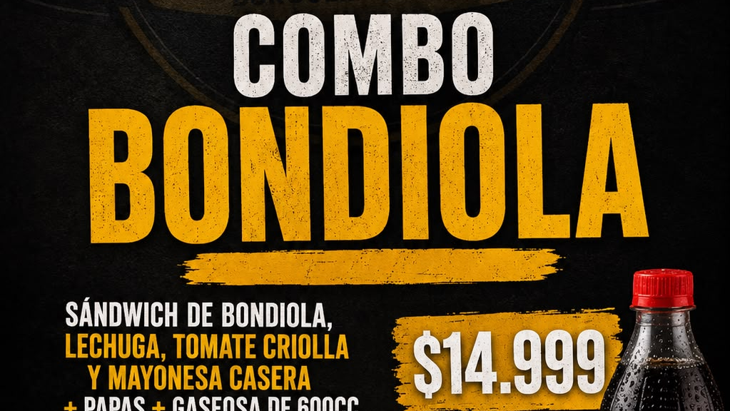COMBO BONDIOLA + UNA GASEOSA DE 600C