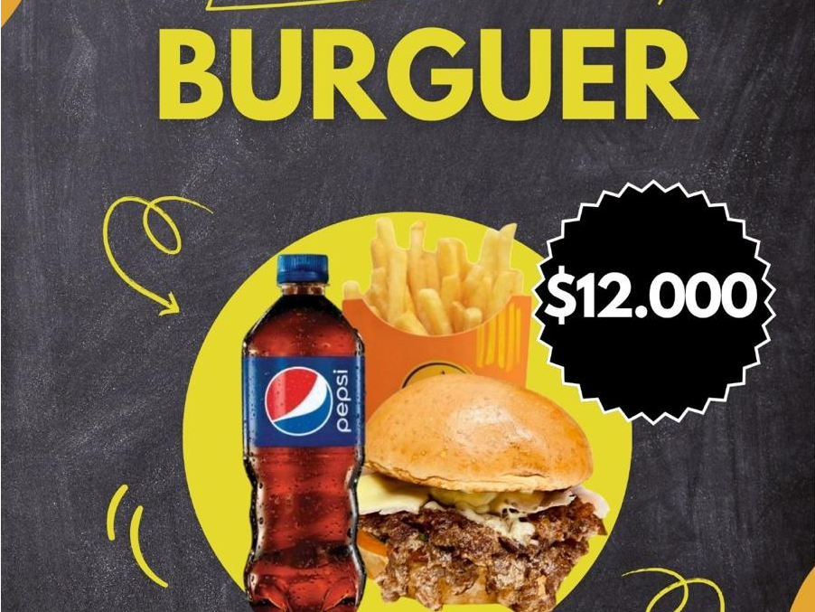 COMBO BURGER + GASEOSA DE 500 cc