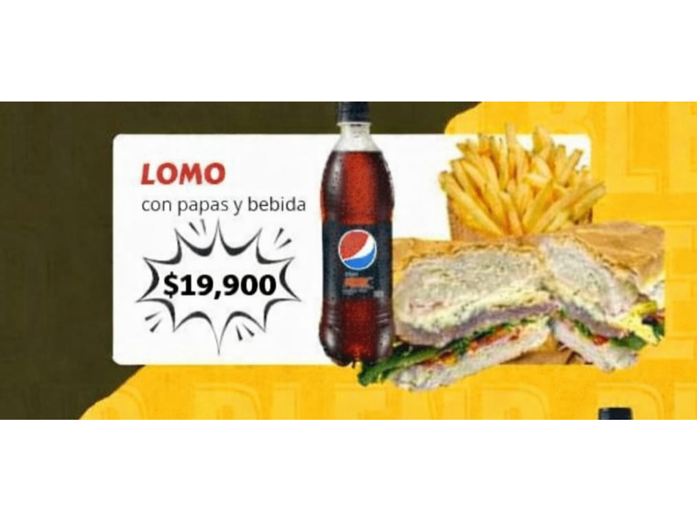 COMBO LOMO + GASEOSA DE 500  cc