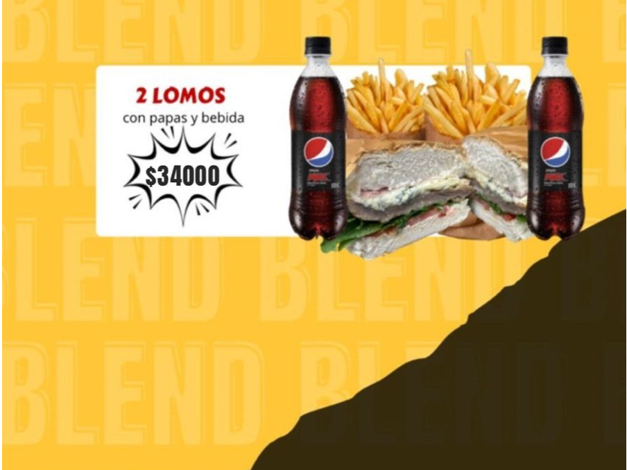 COMBO 2 LOMOS + 2 GASEOSAS 500 cc