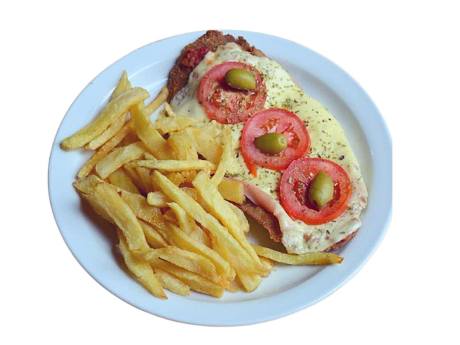 Milanesa napolitana  con papas o ensalada