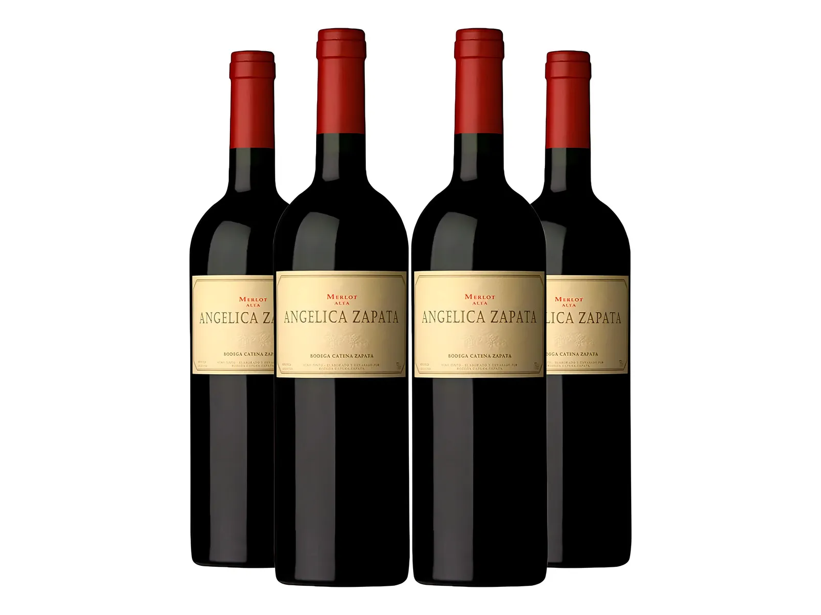Angélica Zapata Merlot Alta Caja x 4 botellas de 750cc
