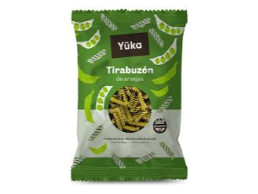 Fideos  yuka tirabuzón arveja