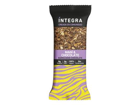 Barrita Integra con base de chocolate y mani