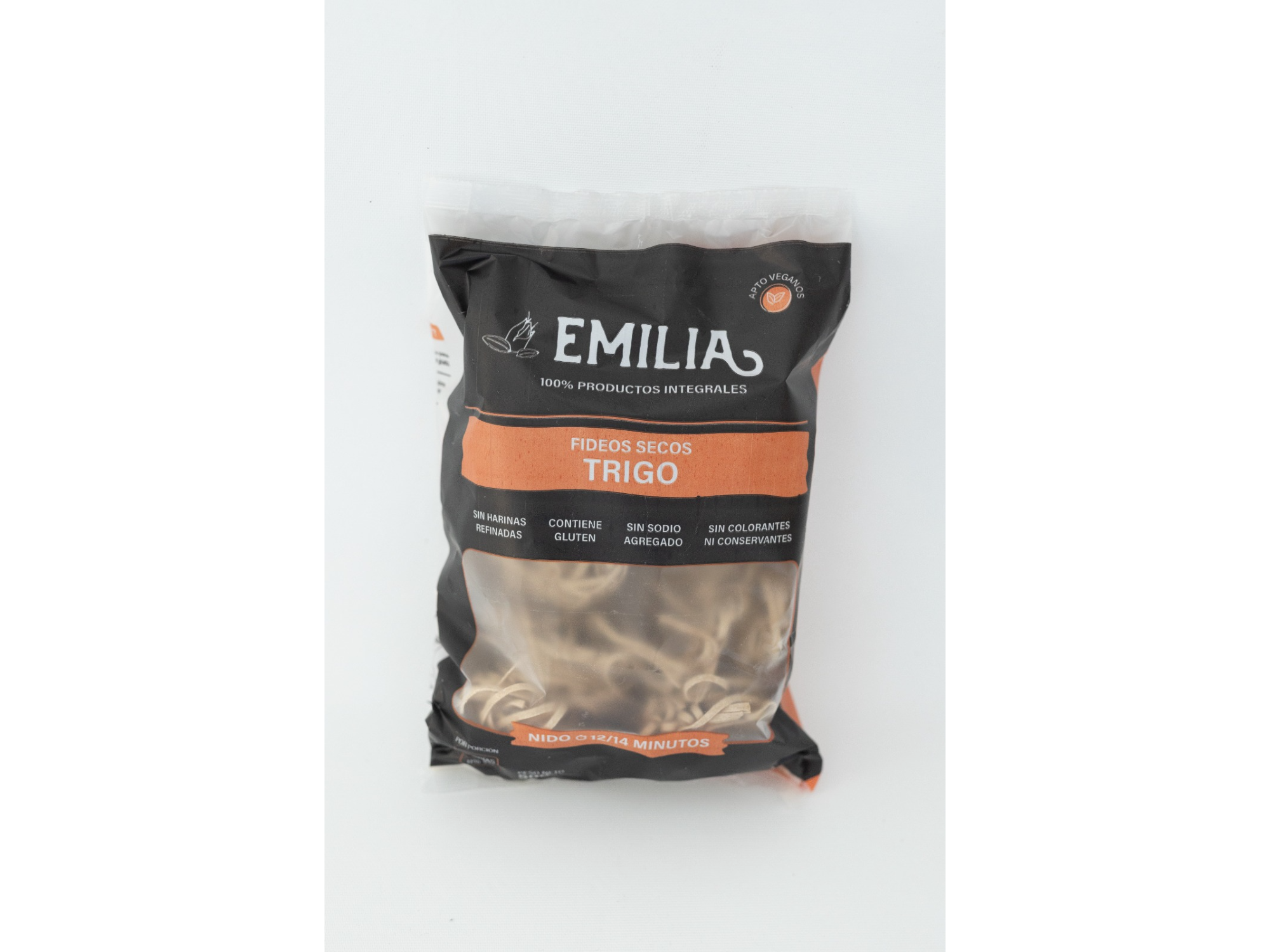 Fideos Emilia 100% integrales nido