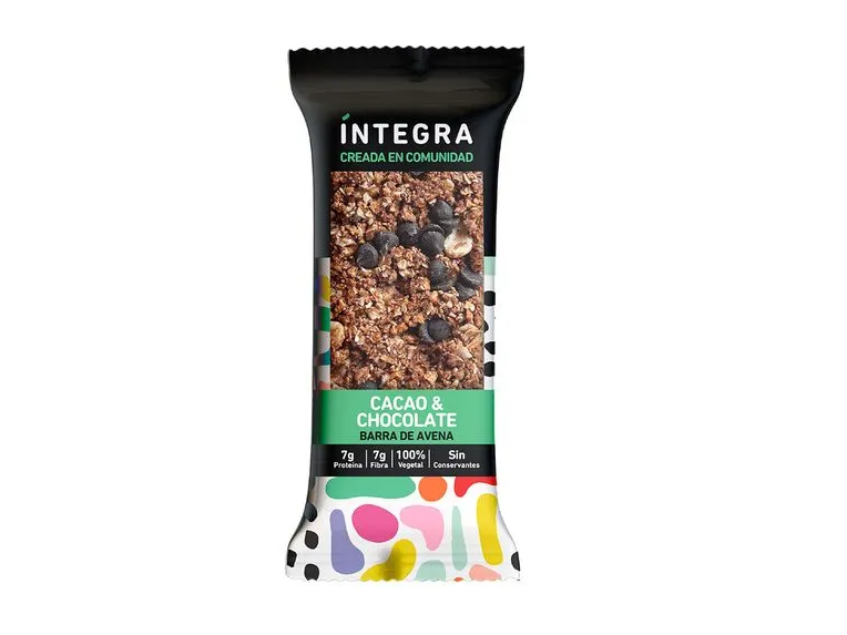 Barrita Integra de chocolate y avena