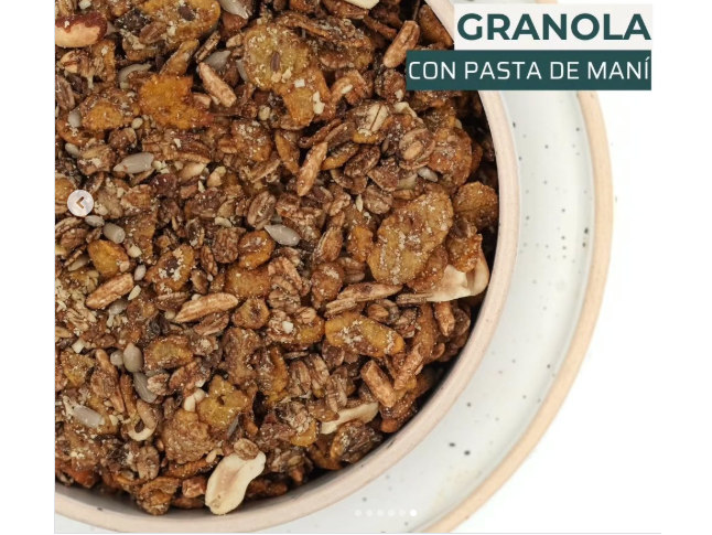 Granola con pasta de mani