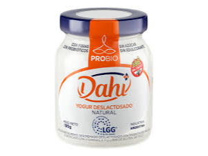 Yogurt Dahi deslactosado natural x190g