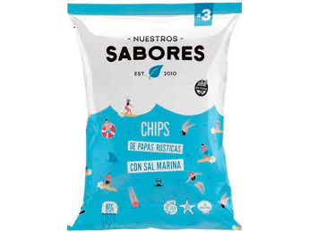 Chips de papas rusticas con sal marina