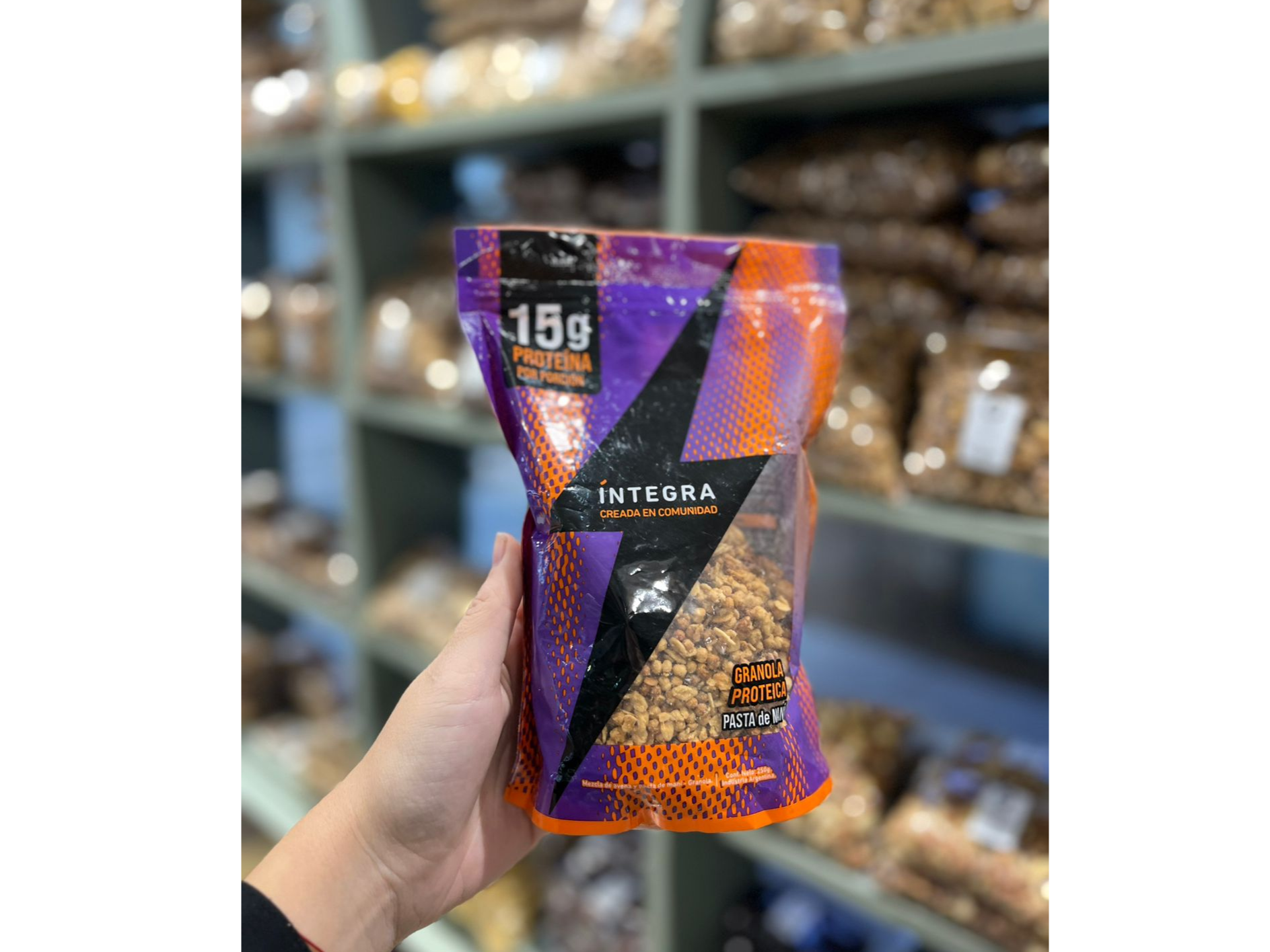 Granola Integra proteica x250g  de pasta de mani (15g proteina)