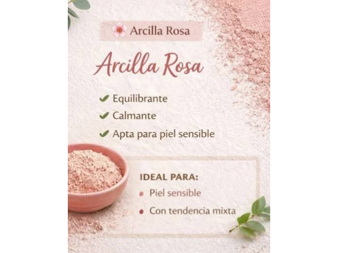 Arcilla rosa pieles mixtas deshidratadas