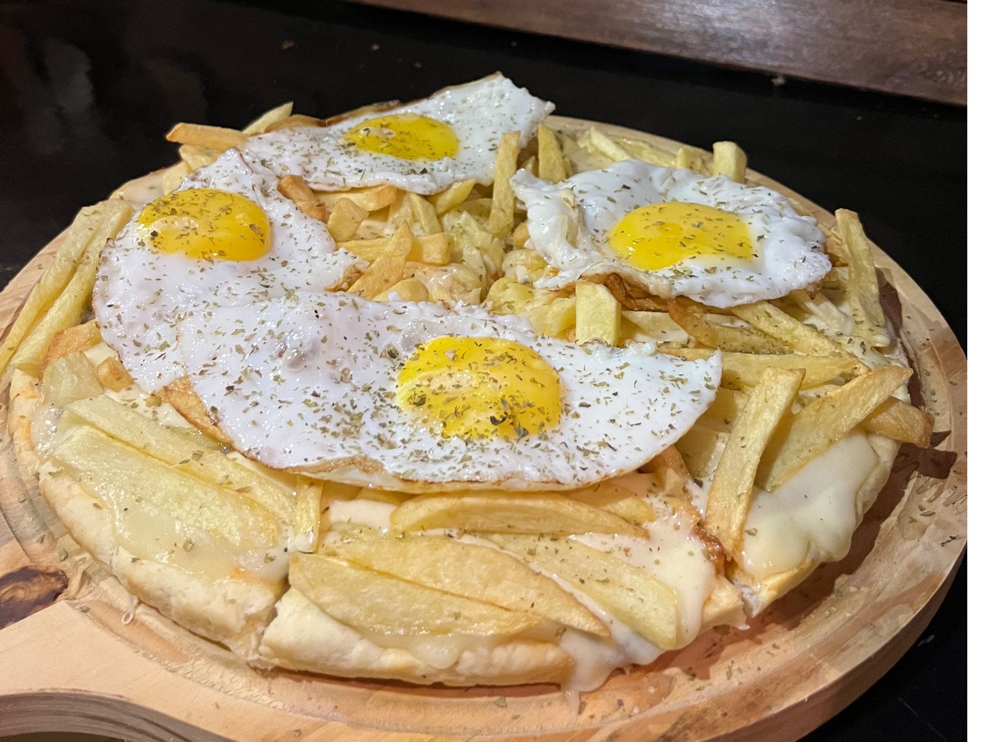 Papas y huevo frito