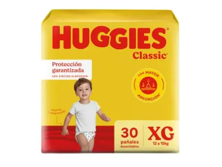 HUGGIES CLASSIC XG ( de 12kg a 15kg )