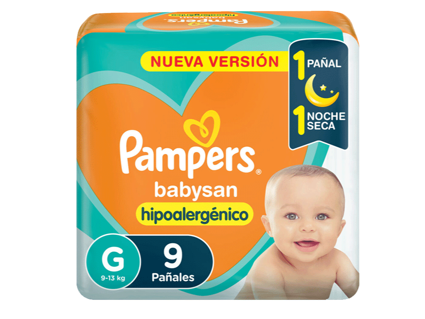 PAMPERS BABY SAN TALLE G (DE 9 A 12.5kg)