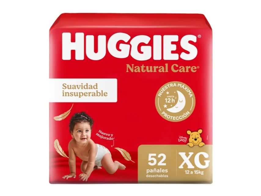 HUGGIES NATURAL XG ( de 12kg a 15kg)