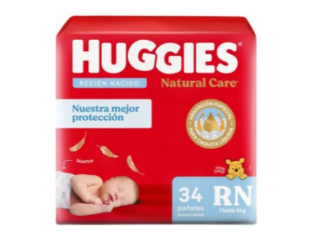 HUGGIES NATURAL RN (hasta 4kg)