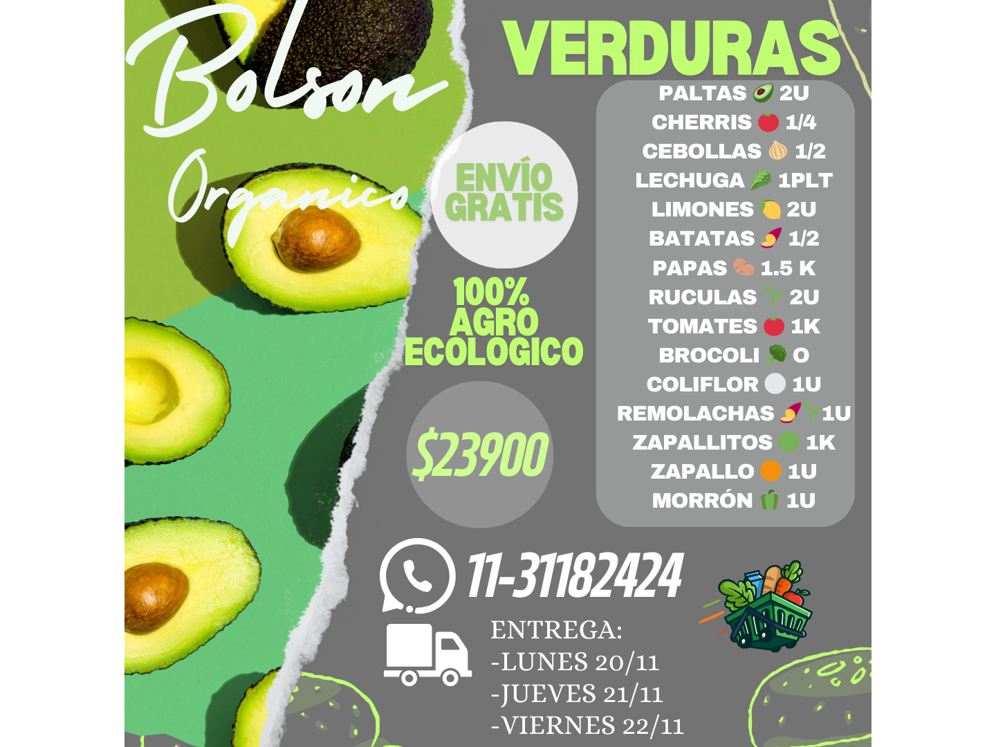 BOLSON DE VERDURAS