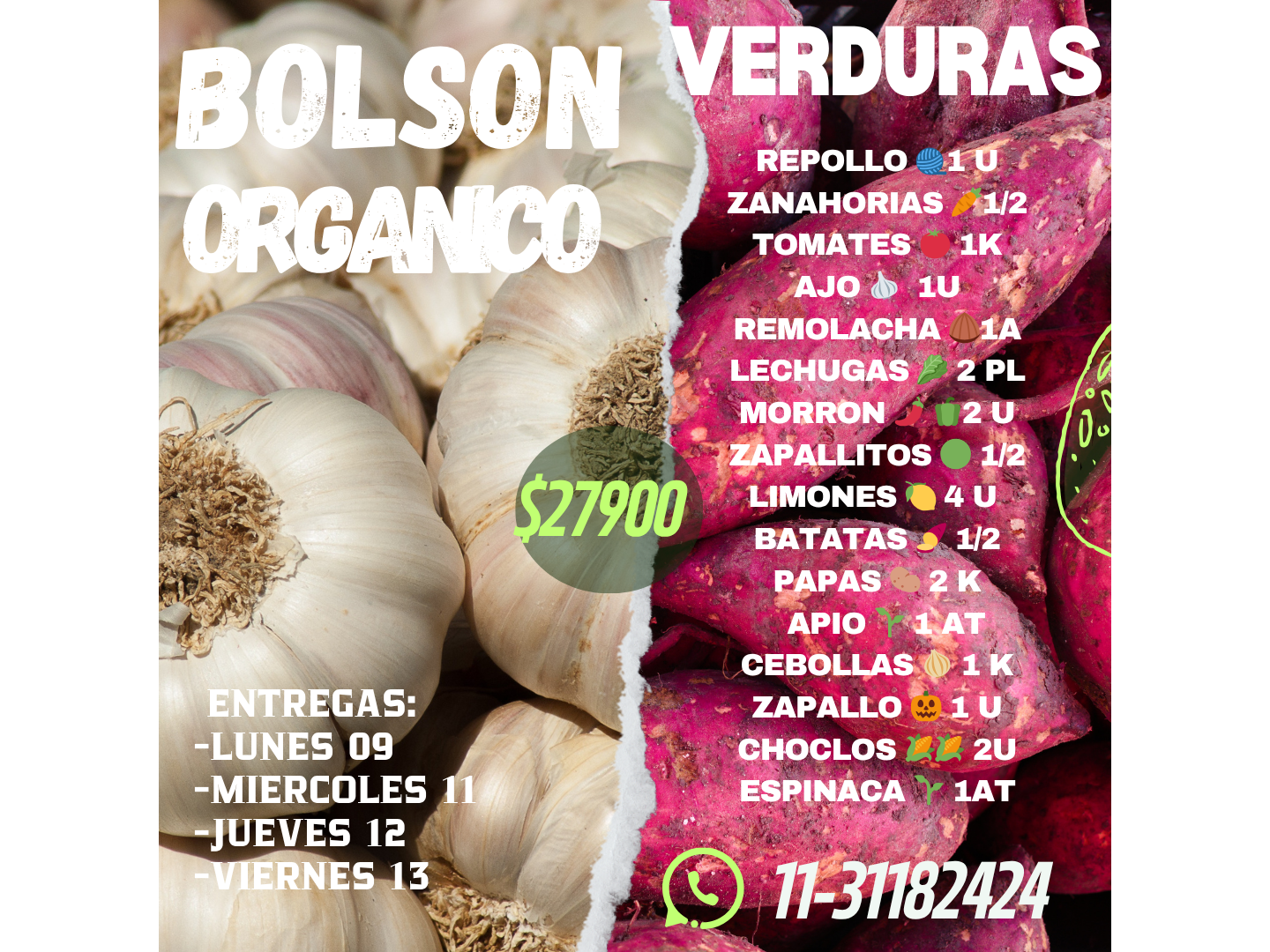 BOLSON DE VERDURAS